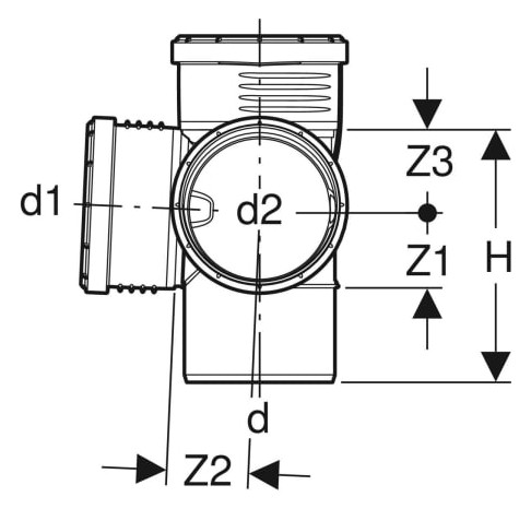 Geberit Eckabzweig Silent PP-390559141