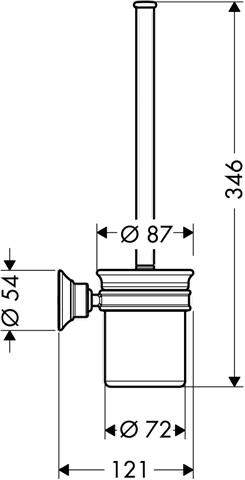 hansgrohe AXOR Montreux WC-Bürstenhalter Wandmontage-42035000