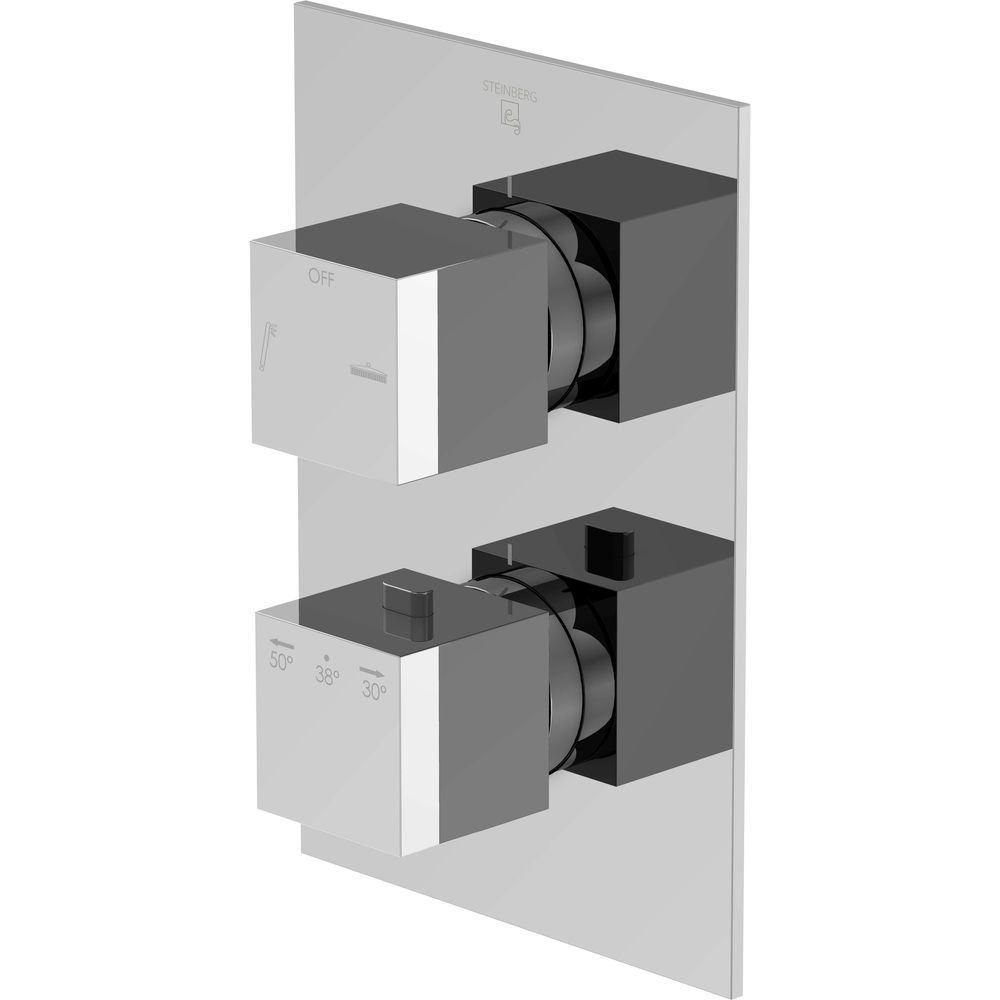 Steinberg Fertigmontageset Serie 160 UP-Thermostat, 2-Wege Umsteller, chrom