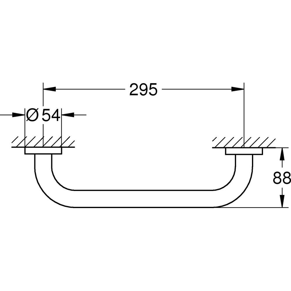 GROHE Wannengriff Essentials 29,5 cm, verdeckte Befestigung, chrom-40421001