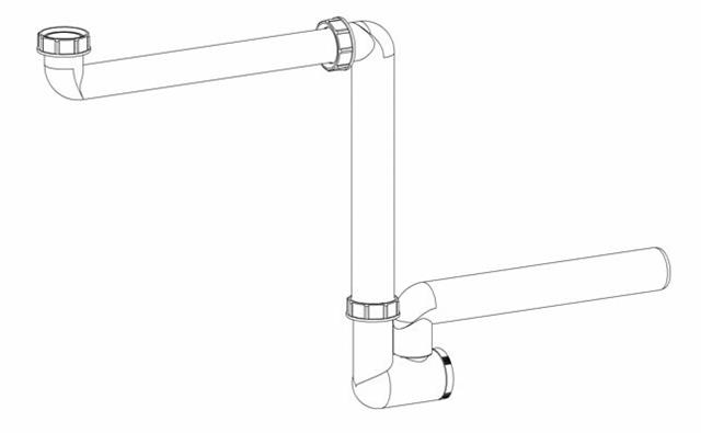 Dallmer Waschtisch-Möbel-Siphon 137 DN 32, Polypropylen, hochschlagfest-51103