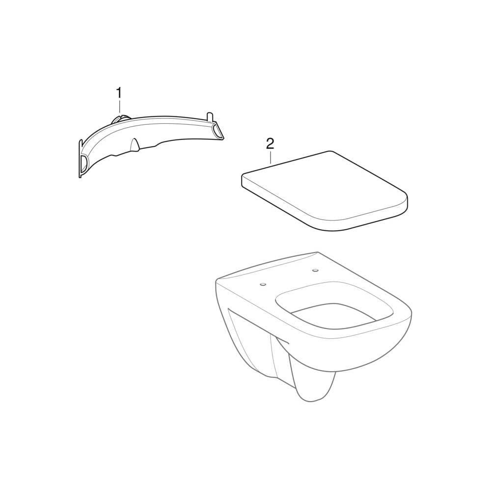 Geberit Wand-Tiefspül-WC Renova Plan 6/5 l, weiß