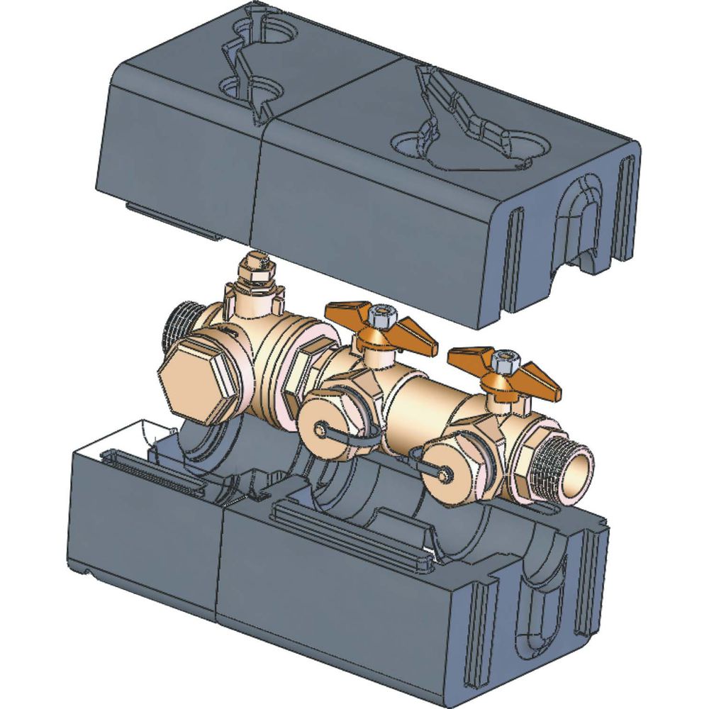 BOSCH Füll- und Spüleinrichtung 25 mm mit Absperrhähnen zum Befüllen und Spülen von Soleleitungen