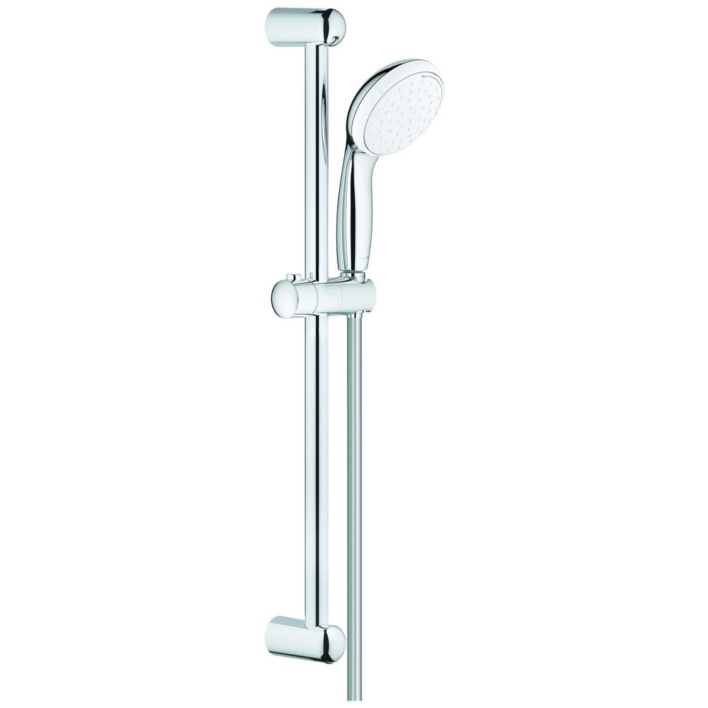 GROHE Brausegarnitur Tempesta 100 mit Durchflusskonstanthalter 9,5 l/min, Brausestange 60cm, 2 Strahlarten, chrom