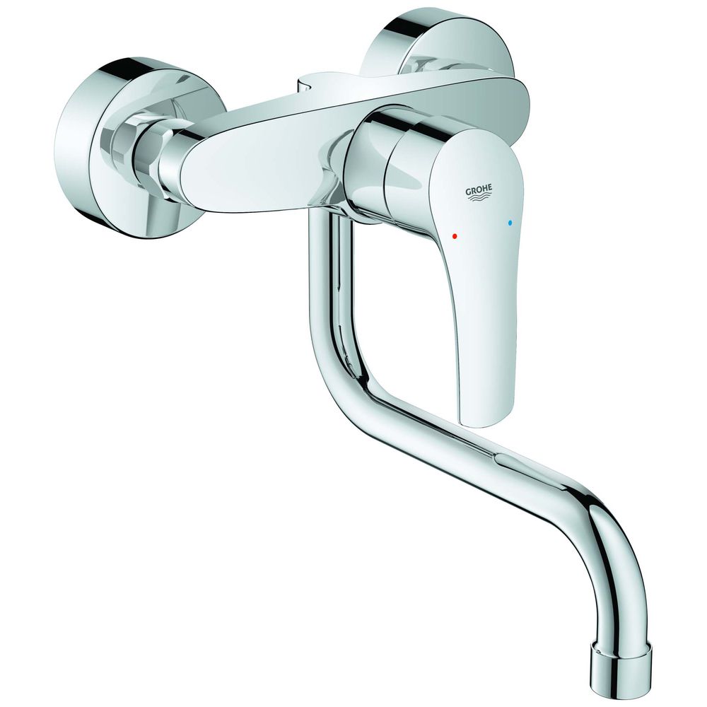 GROHE Wand-Spültisch-Einhebelmischer Eurosmart 1/2", Ausladung 216mm, chrom -31391003