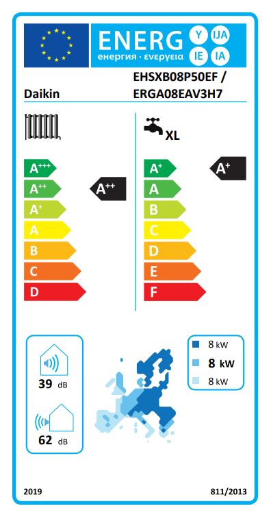 Daikin Inneneinheit Altherma 3 R ECH2O 6/8 kW mit integriertem 500 l Hygienespeicher (Heizen/Kühlen)