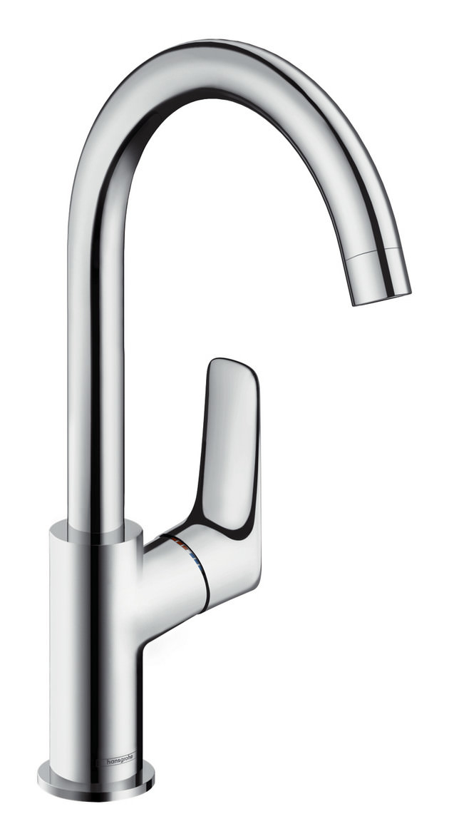 hansgrohe Waschtisch-Einhebelmischer Logis 210 mit Ablaufgarnitur und Schwenkauslauf, chrom