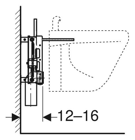 Geberit Kombifix Element für Bidet, universell 457.530.00.1-457530001