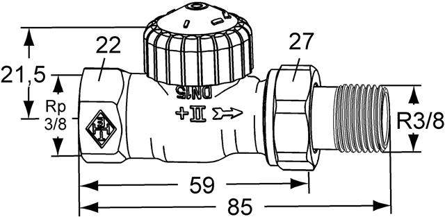 IMI Thermostat-Ventilunterteil V-exact II-3712-01.000