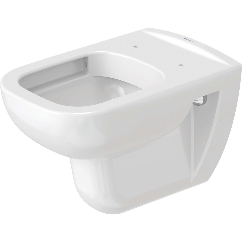 Duravit Wand-Tiefspül-WC Set D-Code mit WC-Sitz, Rimless, Durafix, weiß-45700900A1