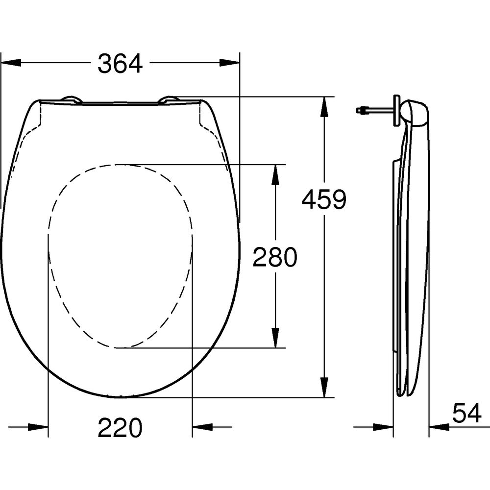 GROHE WC-Sitz Bau Keramik mit Deckel, Soft Close, alpinweiß-39493000