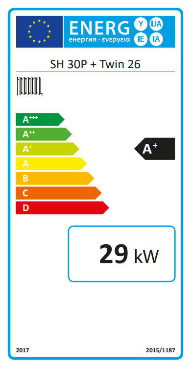 ETA SH 30P Holzvergaserkessel Touch 10 - 30 kW mit beidseitigem Pelletsbrenneranschlussflansch-10030P-T-02