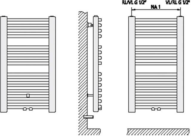 Kermi Bad-Heizkörper Basic-50 R-ER01M1800602XXK