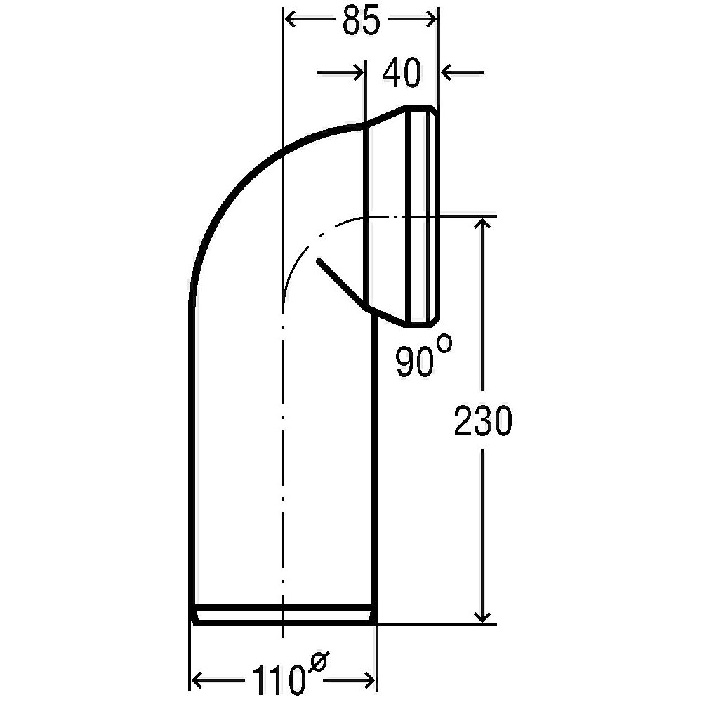 Viega WC-Anschlussbogen 3811 90°, DN 100, Kunststoff weiß