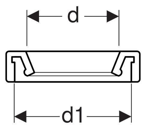 Gummidichtung zum Anschluss v. Standklosetts Manschette: d=80-100mm, d1=122mm-152424001