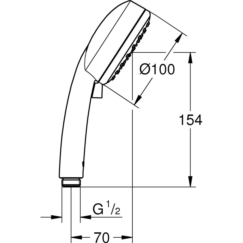 GROHE Handbrause Tempesta Cosmopolitan 100 2 Strahlarten, ohne Durchflussbegrenzer, chrom-27571002