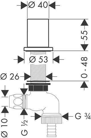 hansgrohe Küchen-Absperrventil Axor-10823800