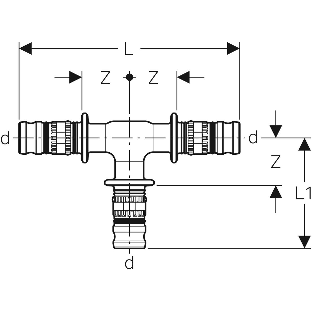 Geberit T-Stück Mepla-621310005