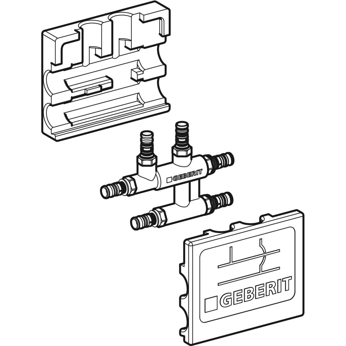 Geberit Kreuzungs-T-Stück Mepla-611319005