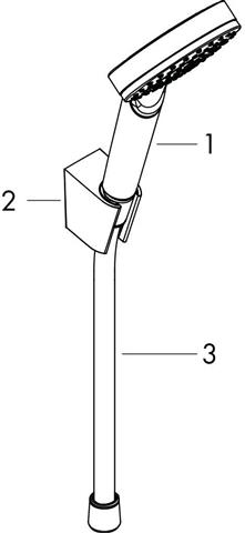 Hansgrohe Brause-Set Crometta 1jet 125 cm, weiß/chrom, Brauseschlauch