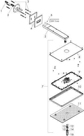 hansgrohe Rainmaker Select Kopfbrause 460 1jet, Wandmontage, Brausearm 460mm, weiß/chrom-24003400