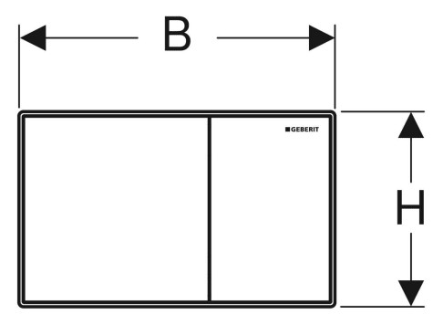 Geberit Betätigungsplatte Sigma60, flächenbündig:-115640SI1