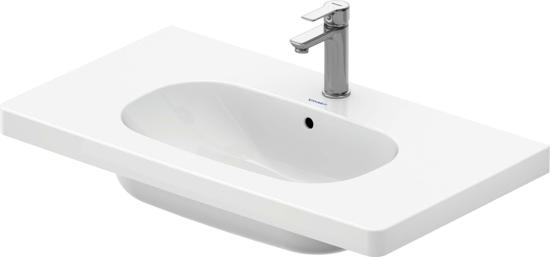 Duravit Möbelwaschtisch D-Code we, 85 x 48 cm, m HL, m ÜL, m HLB