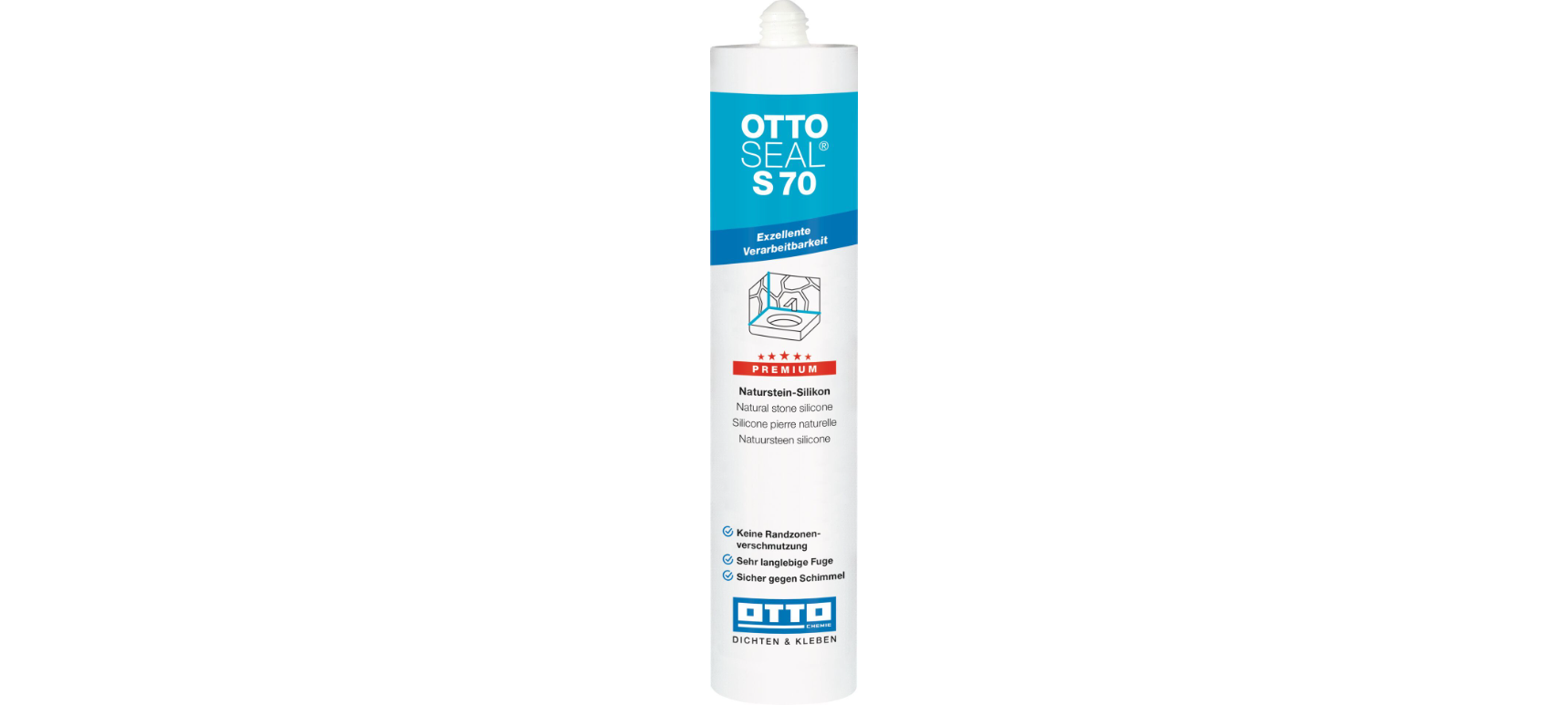 Ottoseal Premium Naturstein-Silikon S70, a` 310 ml