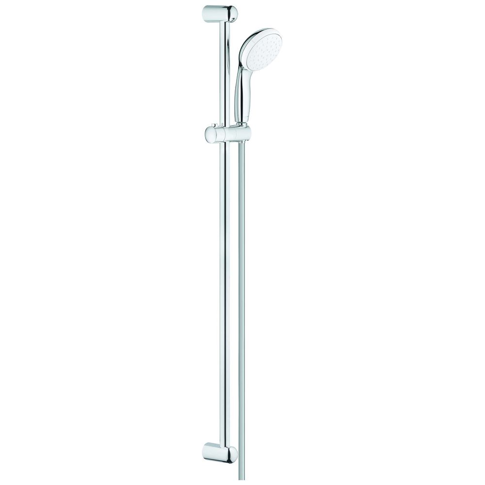 GROHE Brausegarnitur Tempesta 100 mit Durchflusskonstanthalter 9,5 l/min, Brausestange 90cm, 1 Strahlart, chrom