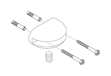 hansgrohe Halter Axor für Glasablage chrom-40255000