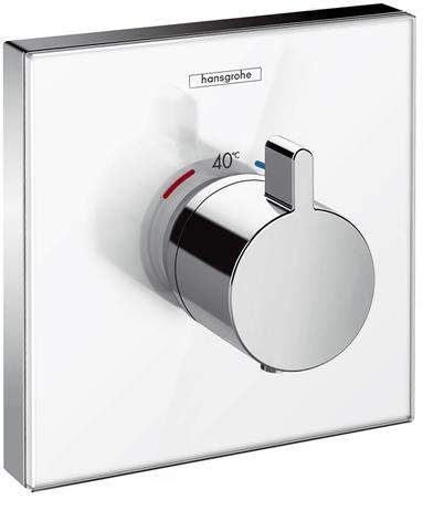 hansgrohe Fertigmontageset ShowerSelect Highflow UP-Thermostat, Glas, weiß/chrom-15734400