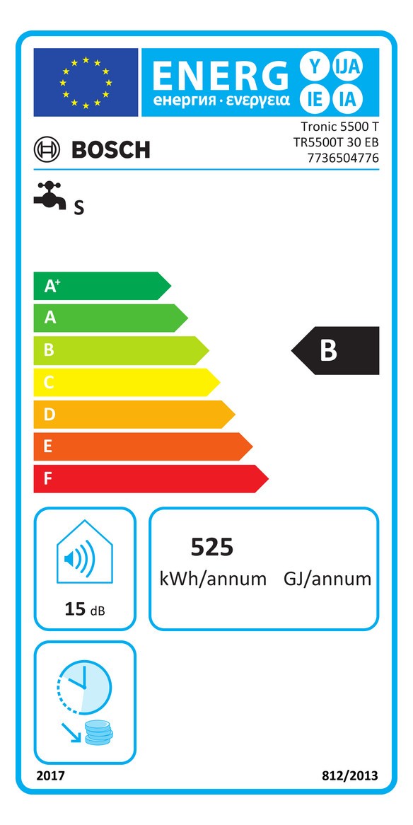 BOSCH Wandspeicher TR5500T 30 EB 30 l, Ein-/Zweikreis, Boiler-7736504776