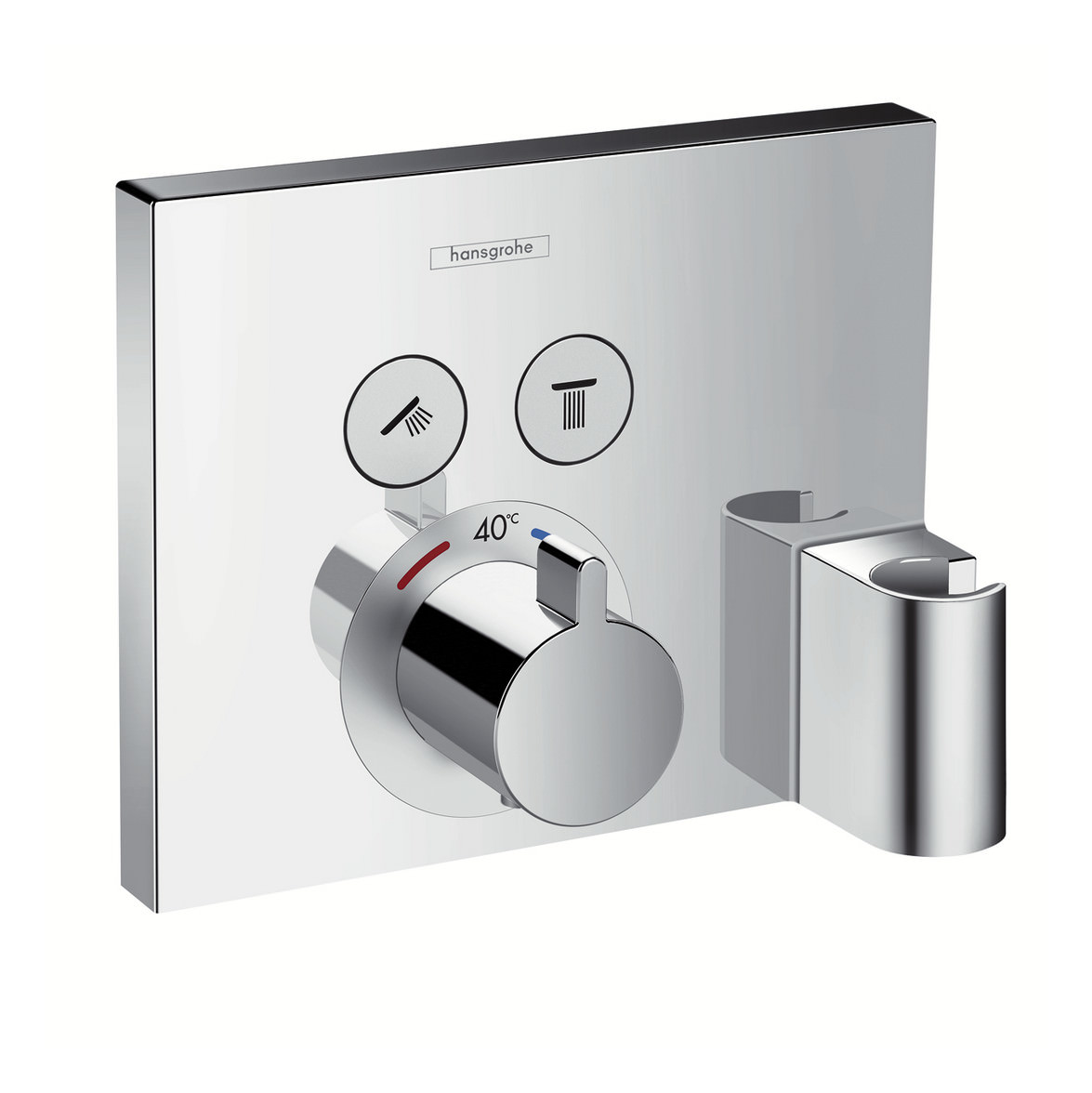 Hansgrohe Thermostat Unterputz ShowerSelect, für 2 Verbraucher, chrom, mit Fixfit und Portereinheit-15765000