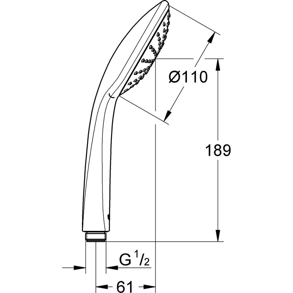 GROHE Handbrause Euphoria 110 Mono 1 Strahlart, chrom-27265000