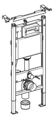 Geberit DuofixBasic Element für Wand-WC, 112 cm, mit Delta UP-Spülkasten 12 cm 458.103.00.1-458103001