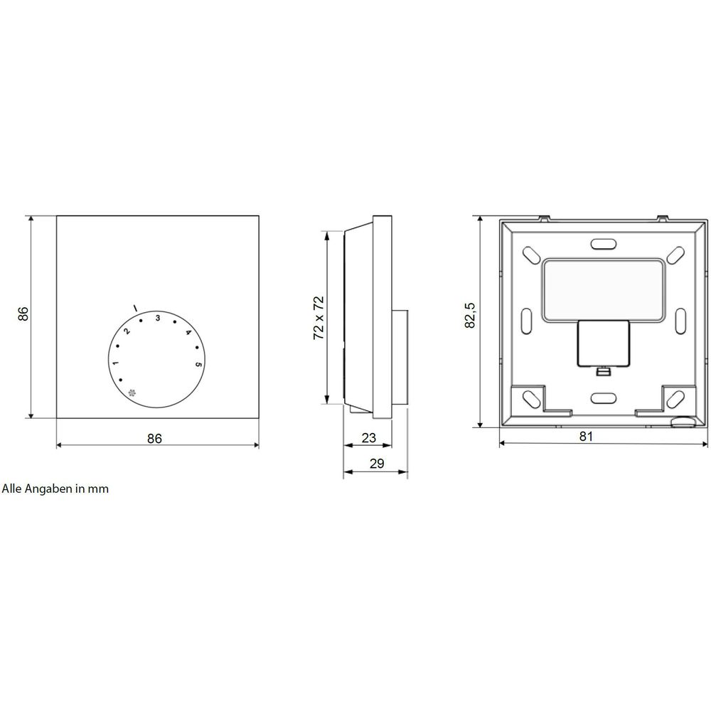 Zewotherm Raumthermostat 230 V, analog