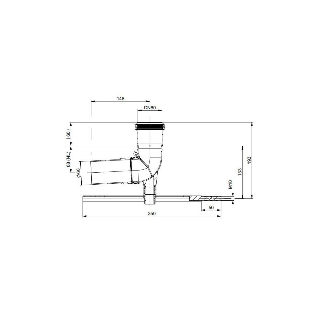 ATEC SV-Schachteinführung PolyTop DN 60, schraubbar mit Auflager