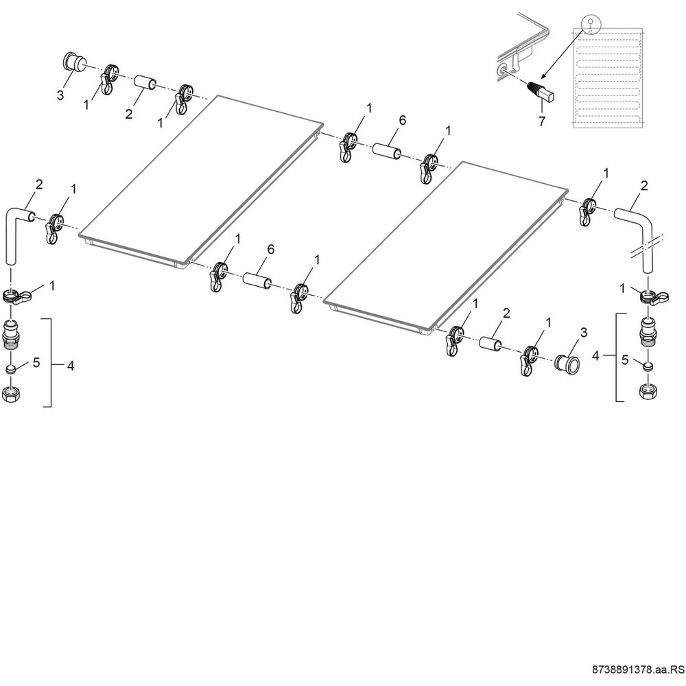 BOSCH Anschluss-Set FS 10-2, für SO5000TF, Aufdach, für Solar-7735600335