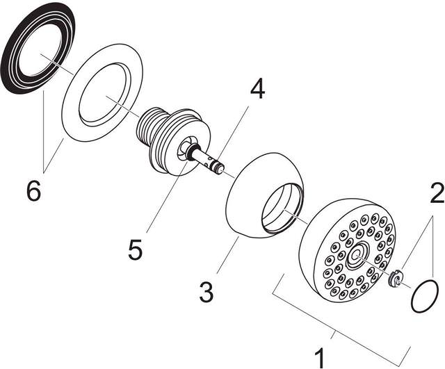 hansgrohe Seitenbrause Bodyvette 1jet, Normalstrahl, chrom-28466000