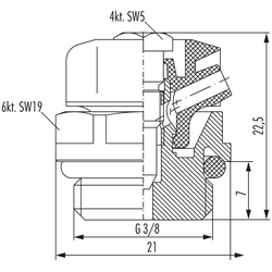 Heizkoerper-Entlueftungsventil, Messing 3/8", m. drehbarem Entlueftungsring KST. 