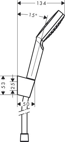 Hansgrohe Brause-Set Crometta 1jet 125 cm, weiß/chrom, Brauseschlauch