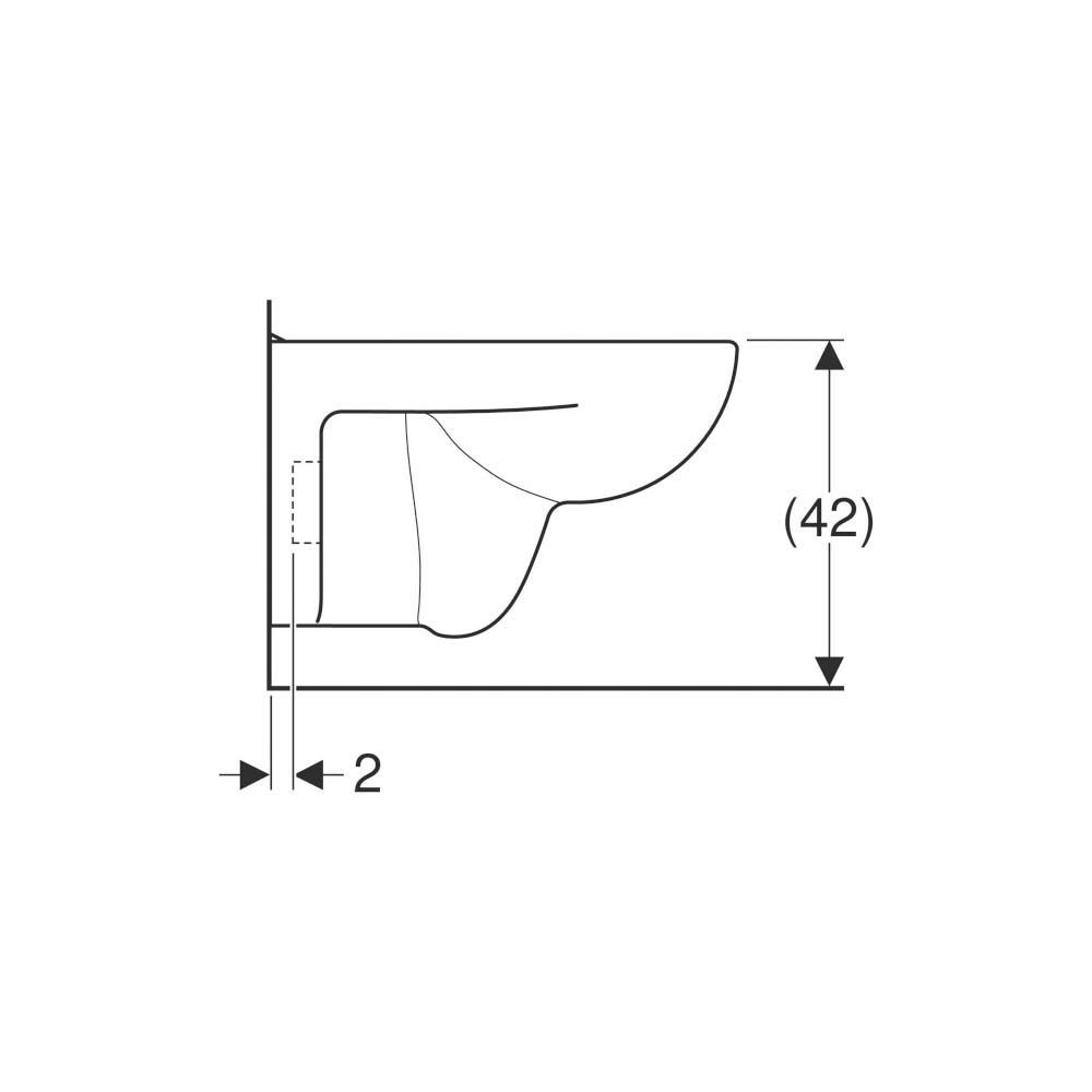 Geberit Wand-Tiefspül-WC Renova Plan 6/5 l, weiß