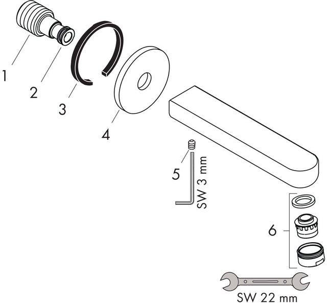 hansgrohe Wanneneinlauf Metris S DN 20, chrom