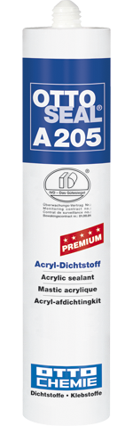 Ottoseal Premium Acryl-Dichtstoff A205 C01 weiß, á 310 ml-A205-04-C01