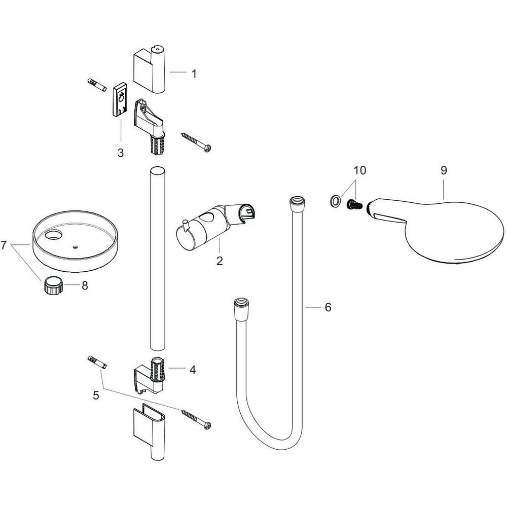 hansgrohe Brauseset Raindance Select S 150 mit 65 cm Brausestange Unica S Puro, chrom, 3jet