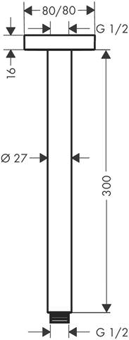 hansgrohe Deckenanschluss E-27467000