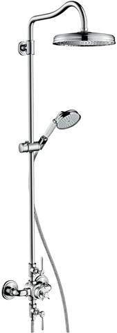 hansgrohe Showerpipe Axor Montreux DN 15, chrom, mit Thermostat, 1jet Kopfbrause-16572000