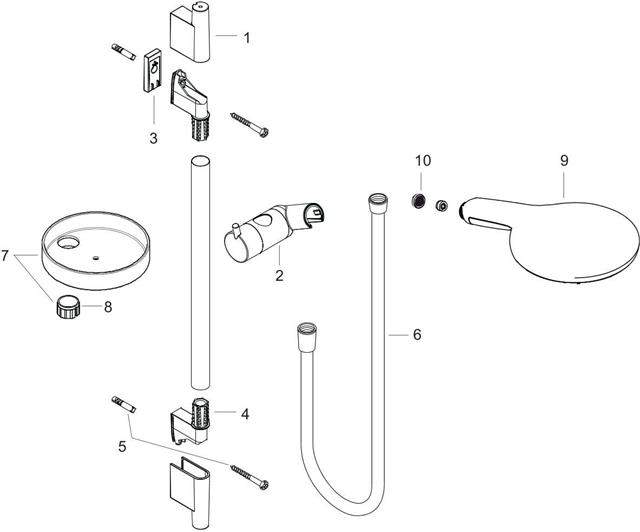 hansgrohe Raindance Select S Brauseset 150 3jet mit Brausestange 90 cm und Seifenschale Unica S Puro-27803000