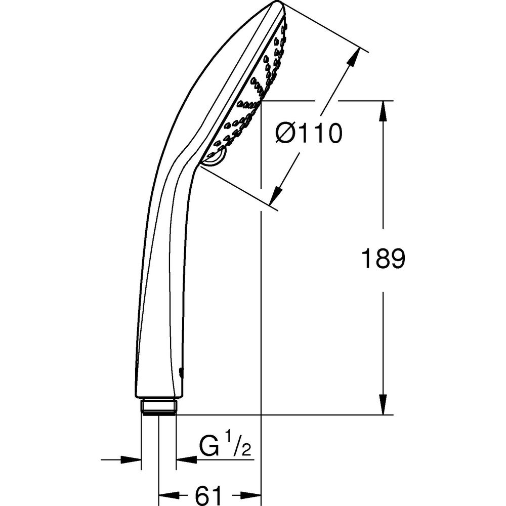 GROHE Handbrause Euphoria 110 Duo mit Durchflusskonstanthalter 9,5 l/min, 2 Strahlarten, chrom-27238000