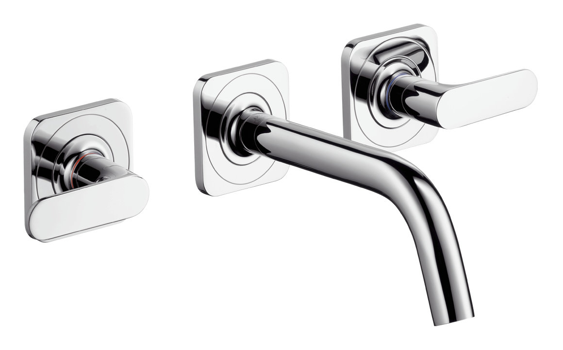 hansgrohe Fertigmontageset Axor Citterio M UP, Waschtisch-3-Loch-Armatur, Ausladung 166 mm, Rosette, chrom-34313000